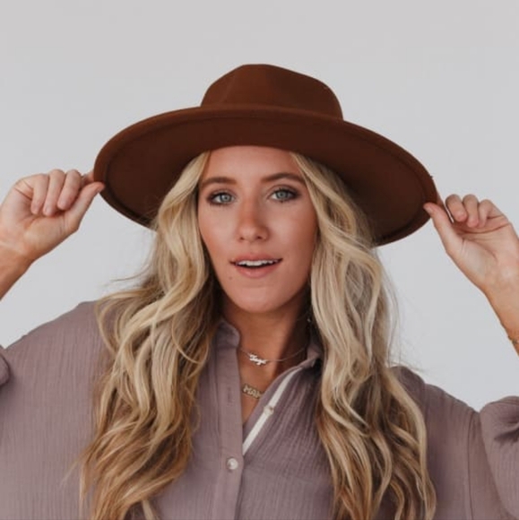 Three Bird Nest Bronco Wide Brim Hat in Camel - Picture 3 of 4